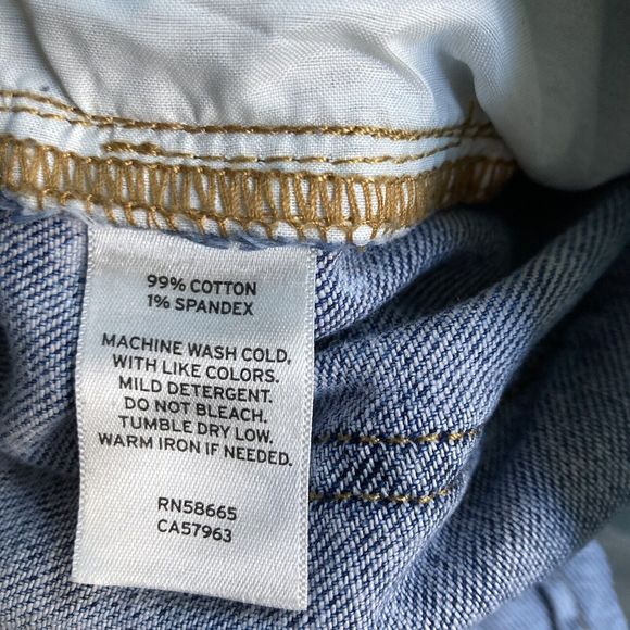 BP. Nordstrom Sz 26 Elastic Waist Exposed Button Fly 90s Straight Leg Jeans NWT - Picture 4 of 7